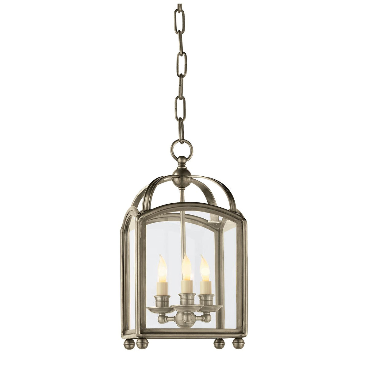 Arch Top Mini Lantern in Antique Nickel - Salisbury &amp; Manus