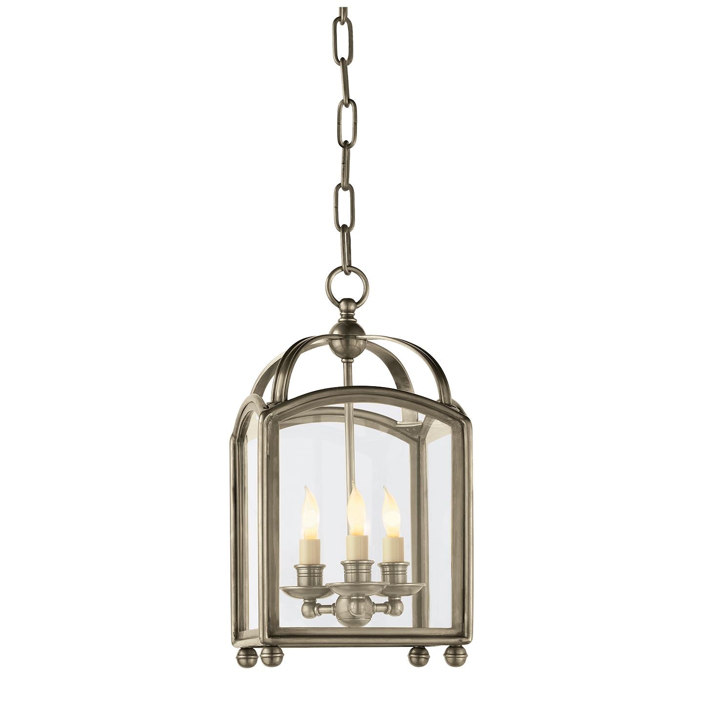 Arch Top Mini Lantern in Antique Nickel - Salisbury & Manus