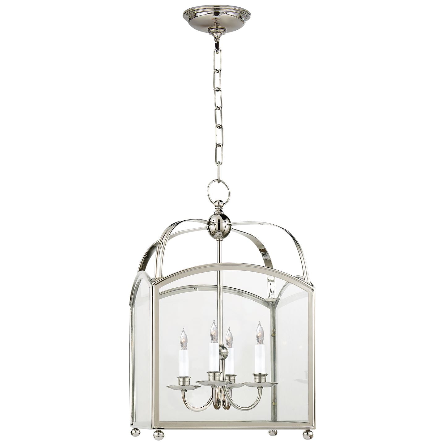 Visual Comfort Arch Top Small Lantern, Antique Nickel