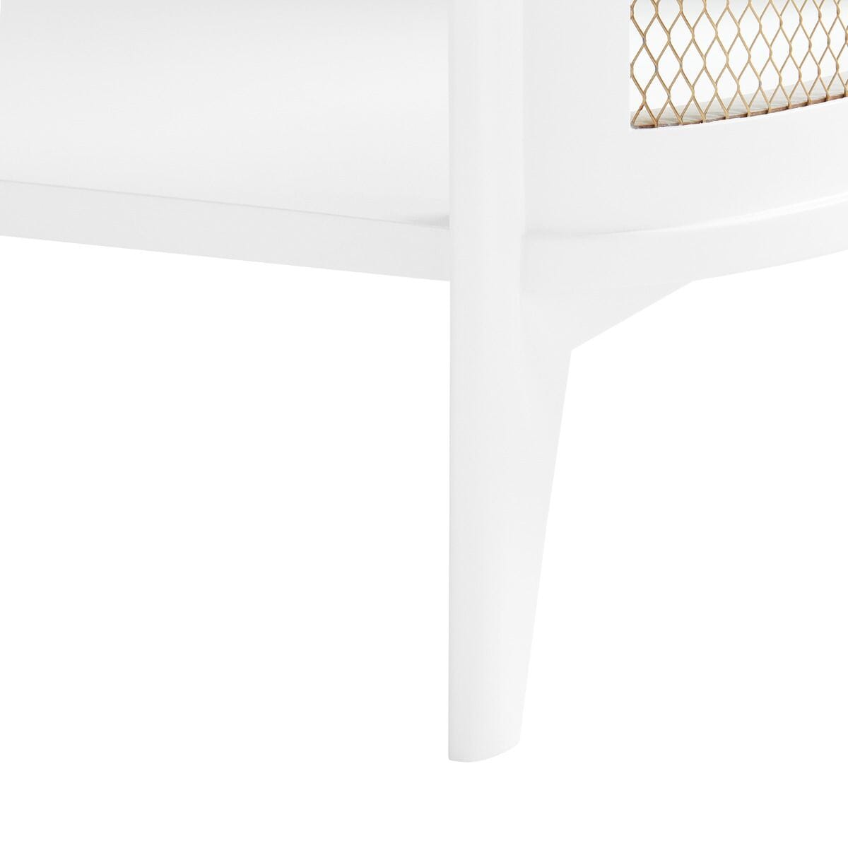 ARIA 1-DRAWER SIDE TABLE, VANILLA