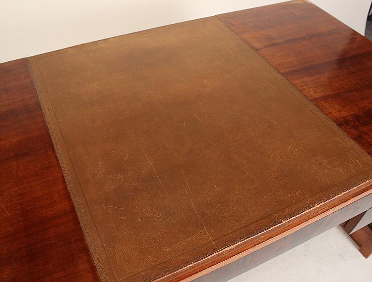 Art Deco Leather-Inset Walnut Writing Desk - Salisbury & Manus