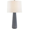 Athens Large Table Lamp in Polar Blue Crackle with Linen Shade - Salisbury & Manus