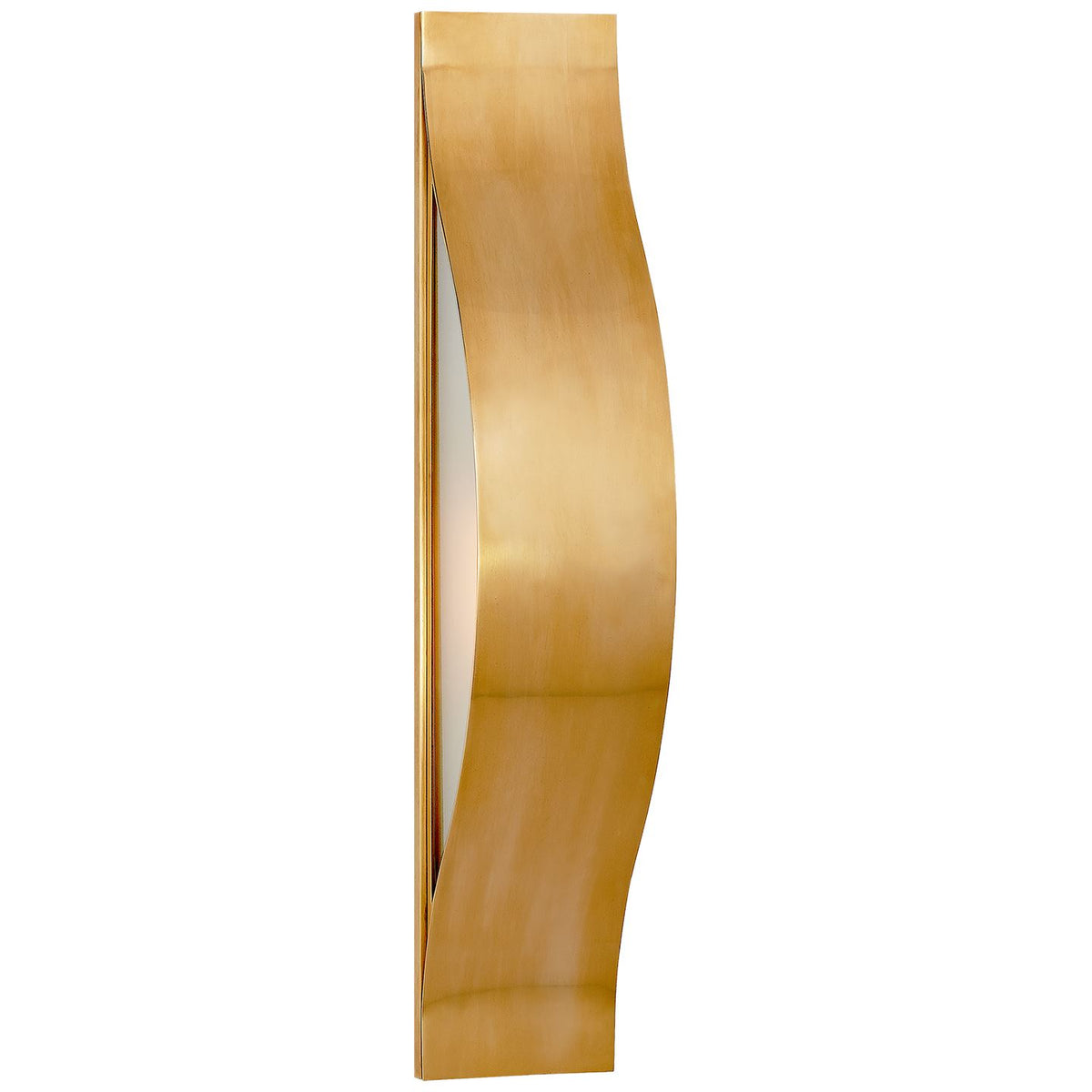 Avant Medium Linear Sconce in Antique-Burnished Brass with Frosted Glass - Salisbury &amp; Manus