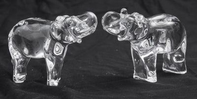 Baccarat Elephant Crystal Sculptures - Salisbury & Manus