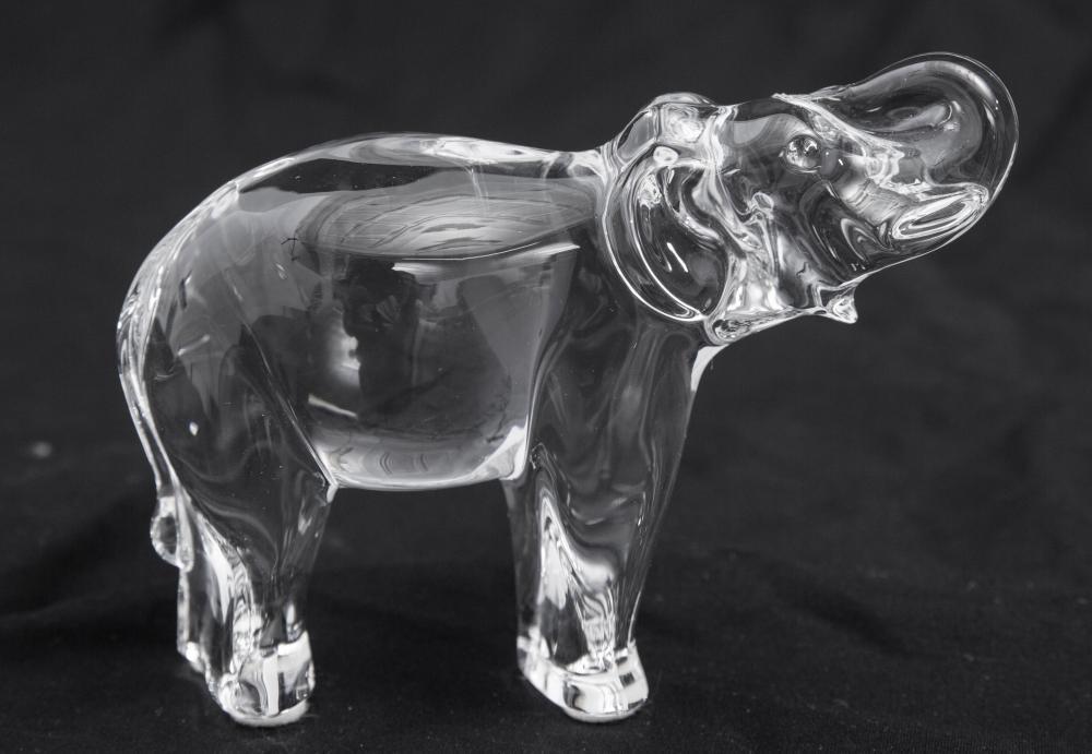 Baccarat Elephant Crystal Sculptures - Salisbury & Manus