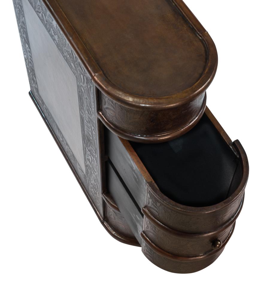 Barnes Leather Book Side Table - Salisbury & Manus