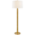 Barrett Large Knurled Floor Lamp in Natural Brass