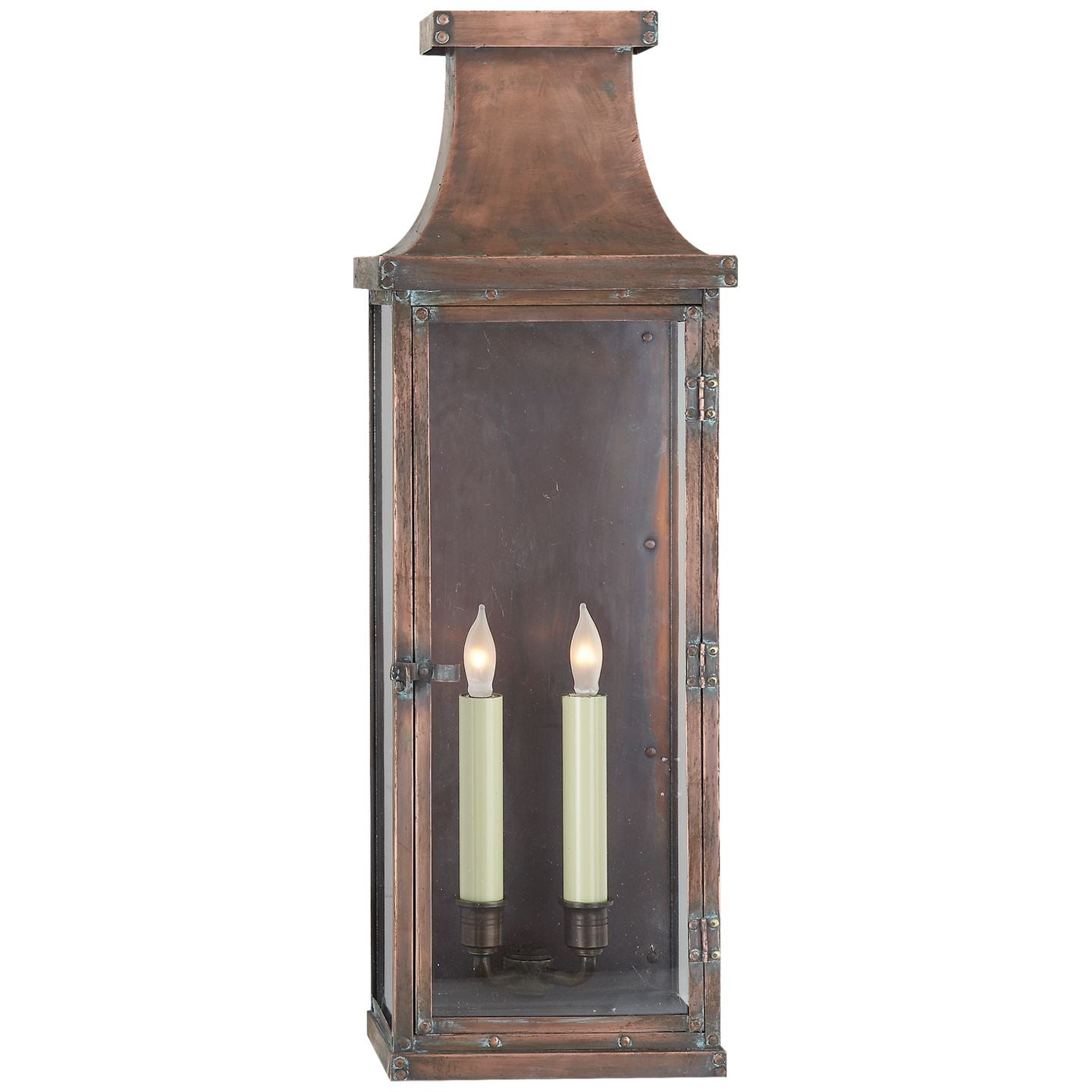 Bedford Large 3/4 Lantern in Natural Copper - Salisbury & Manus