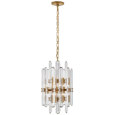 Bonnington Tall Chandelier in Hand-Rubbed Antique Brass - Salisbury & Manus