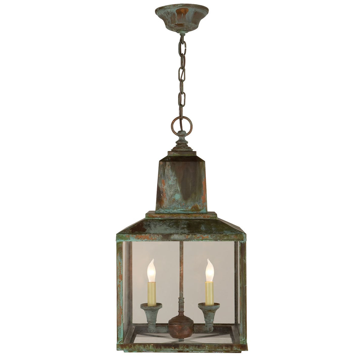 Brantley Lantern in Verdigris - Salisbury &amp; Manus