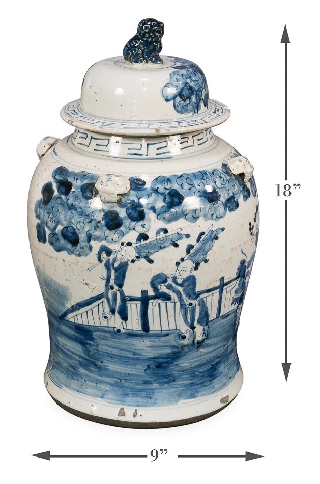 Bridges Ceramic Urn with Lid - Salisbury & Manus