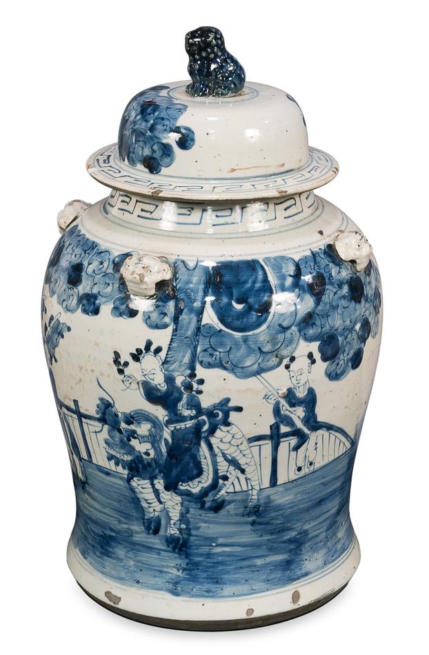 Bridges Ceramic Urn with Lid - Salisbury & Manus