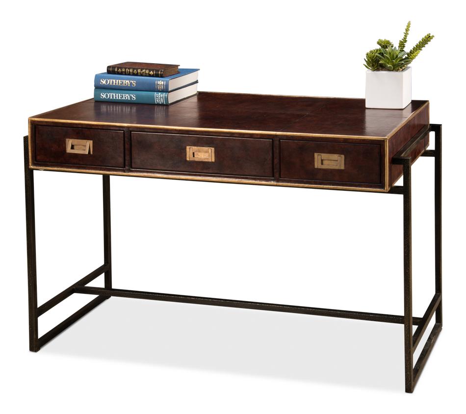 Brown Leather Desk - Salisbury & Manus