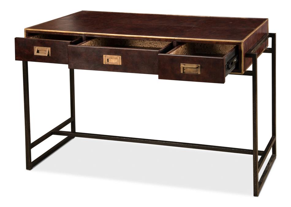 Brown Leather Desk - Salisbury & Manus