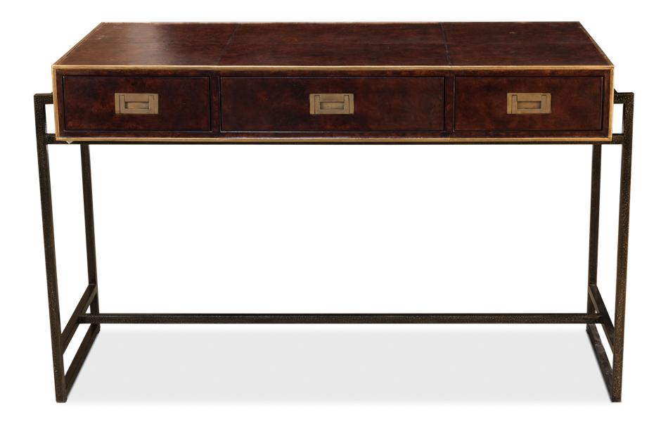 Brown Leather Desk - Salisbury & Manus