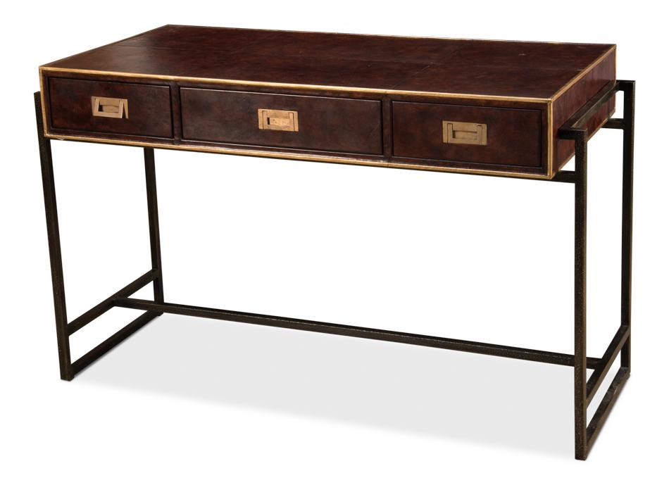 Brown Leather Desk - Salisbury & Manus