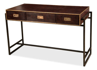 Brown Leather Desk - Salisbury & Manus