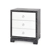 BROWNS 3-DRAWER SIDE TABLE, CHARCOAL CERUSED OAK