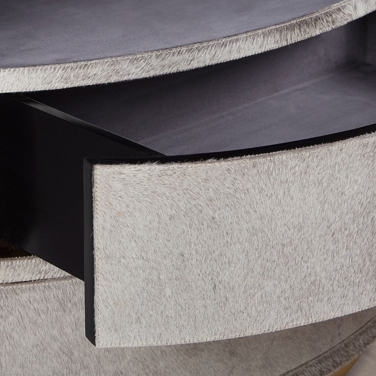 BRUTUS 2-DRAWER SIDE TABLE, GRAY