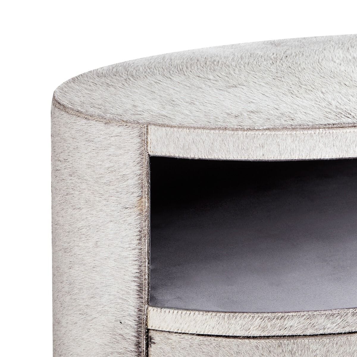 BRUTUS 2-DRAWER SIDE TABLE, GRAY