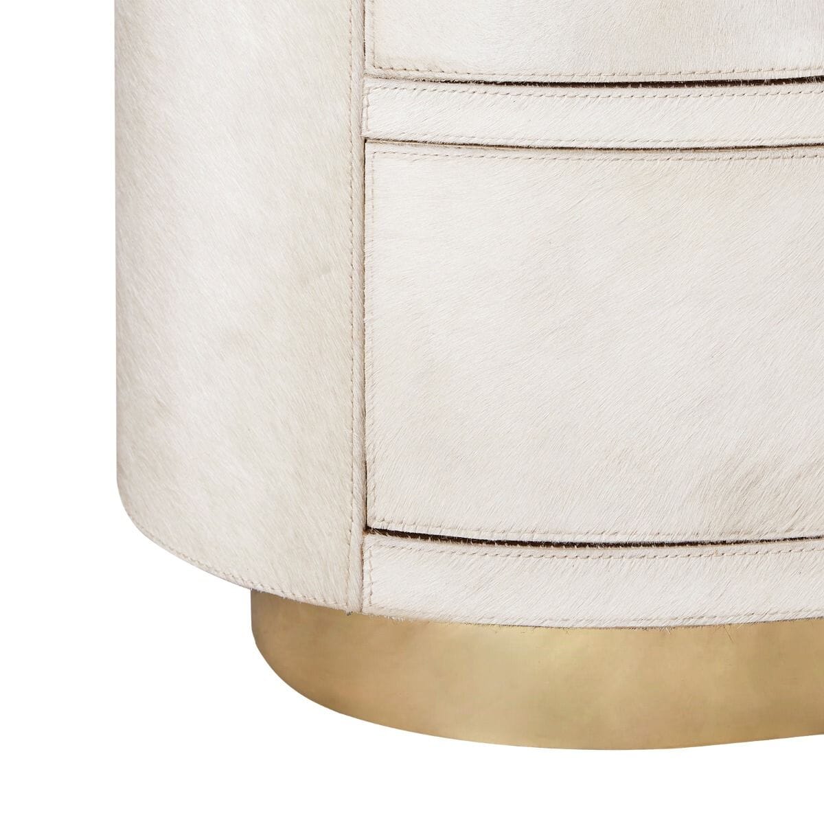 BRUTUS 2-DRAWER SIDE TABLE, SNOW