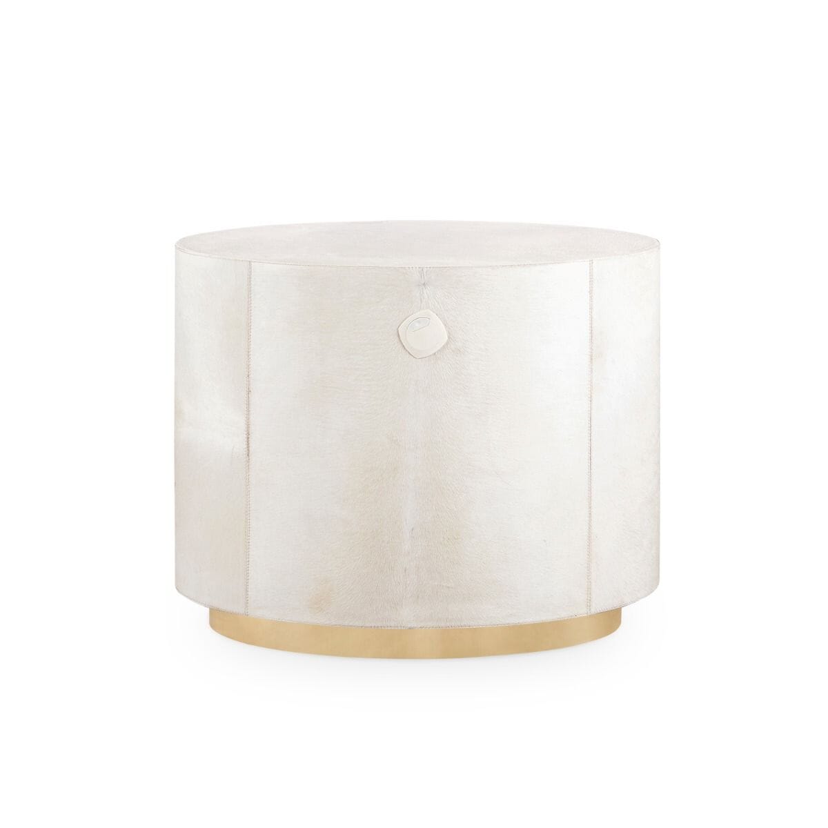 BRUTUS 2-DRAWER SIDE TABLE, SNOW