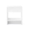 BUTTONS 1-DRAWER SIDE TABLE, WHITE PEARL