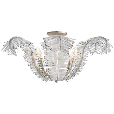 Calais Large Semi-Flush in Burnished Silver Leaf - Salisbury & Manus