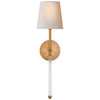 Camille Sconce in Hand-Rubbed Antique Brass with Natural Paper Shade - Salisbury & Manus