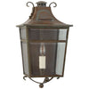 Carrington Small Wall Lantern in Weathered Verdigris with Clear Glass - Salisbury & Manus