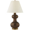 Chambers Large Table Lamp in Matte Bronze with Natural Percale Shade - Salisbury & Manus