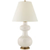 Chambers Medium Table Lamp in Ivory with Natural Percale Shade - Salisbury & Manus