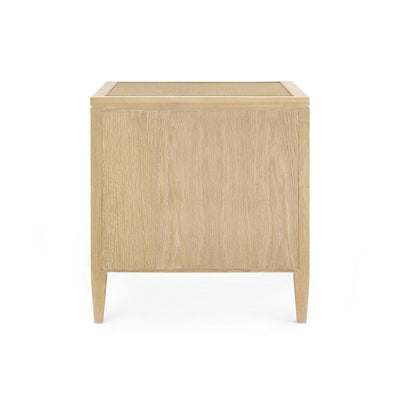 CHOICE 3-DRAWER SIDE TABLE, NATURAL AND CAMEL