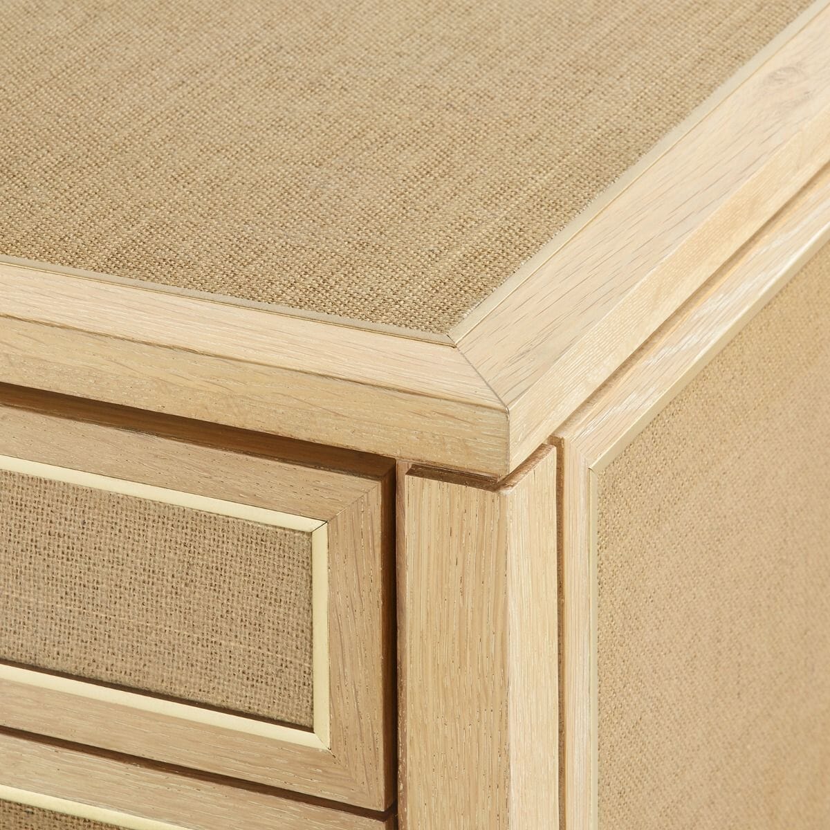 CHOICE 3-DRAWER SIDE TABLE, NATURAL AND CAMEL