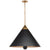 CLEO LARGE- ANTIQUE-BURNISHED BRASS AND BLACK MARBLE W/ BLACK SHADE - Salisbury & Manus