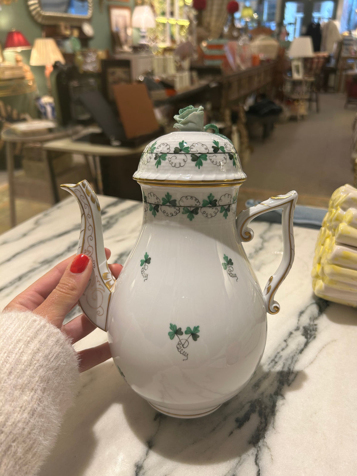 Coffee Pot HEREND Porcelain Teapot