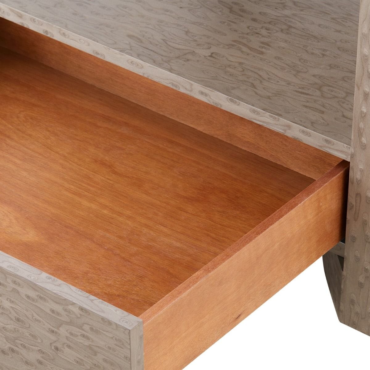 COMO 1-DRAWER SIDE TABLE, TAUPE GRAY