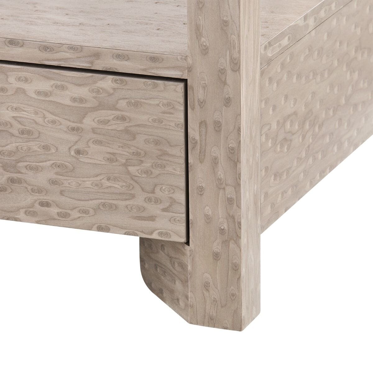 COMO 1-DRAWER SIDE TABLE, TAUPE GRAY