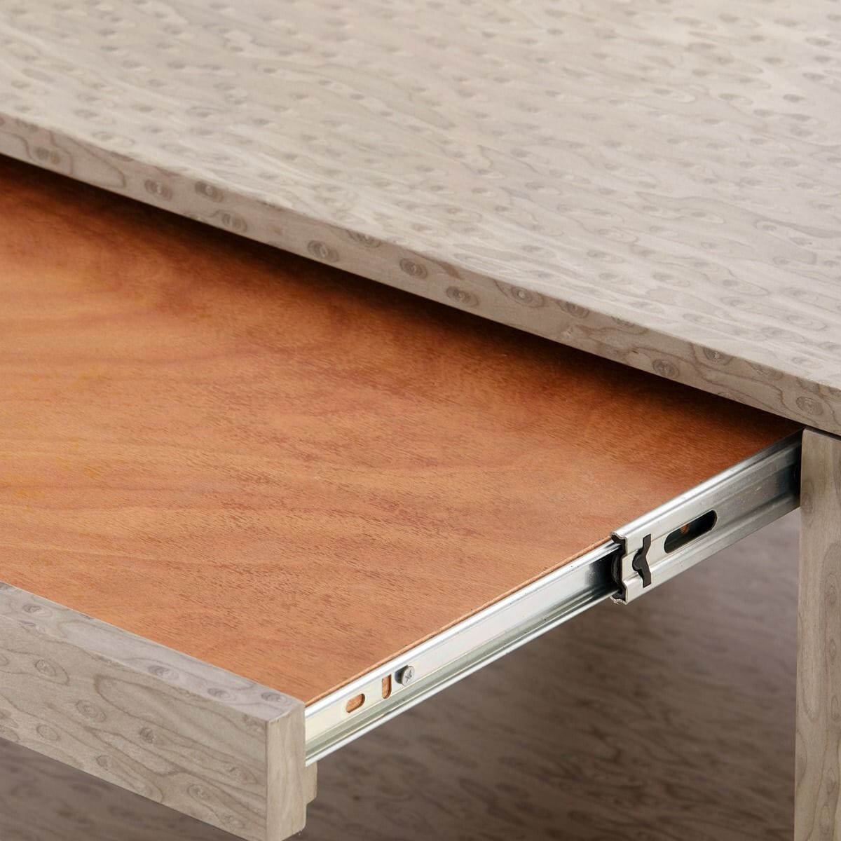 COMO 1-DRAWER SIDE TABLE, TAUPE GRAY