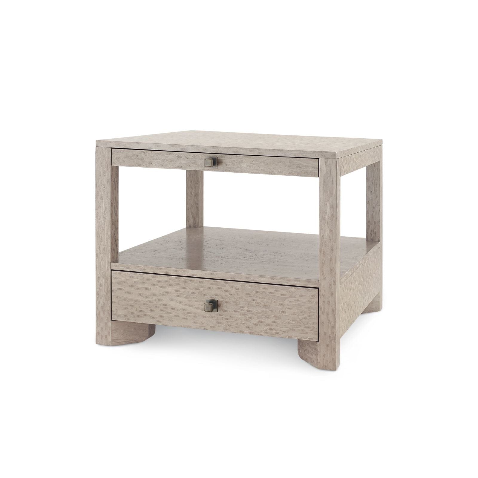COMO 1-DRAWER SIDE TABLE, TAUPE GRAY