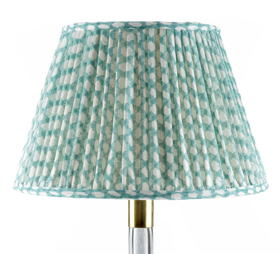 16” Aviary Blue Jute String Empire Lamp Shade - Lux Lamp Shades