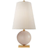 Corbin Mini Accent Lamp in Blush with Linen Shade - Salisbury & Manus