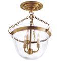 Country Semi-Flush Bell Jar Lantern - Salisbury & Manus
