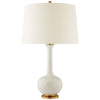 Coy Medium Table Lamp in Ivory with Natural Percale Shade - Salisbury & Manus