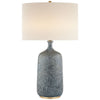 Culloden Table Lamp in Blue Lagoon with Linen Shade - Salisbury & Manus