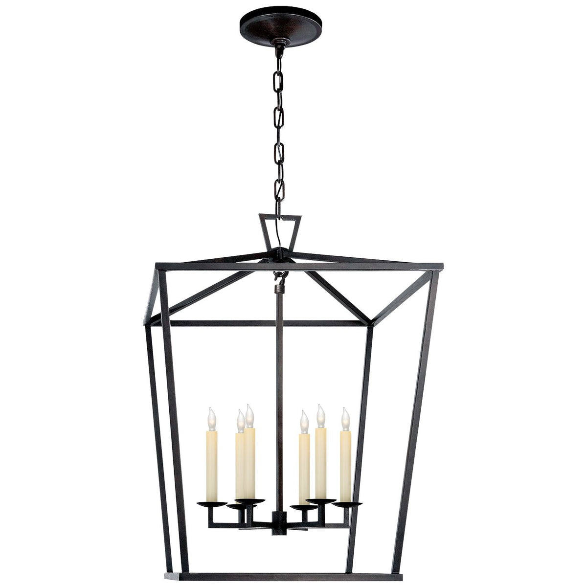 Darlana Large Lantern in Aged Iron - Salisbury &amp; Manus