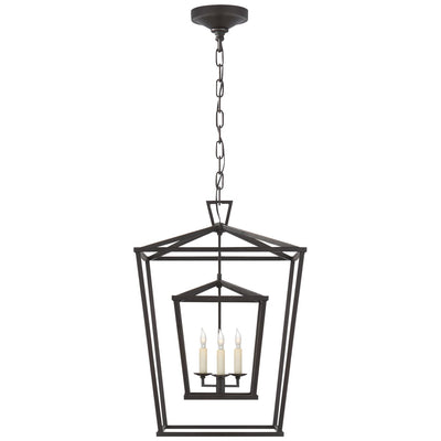Darlana Medium Double Cage Lantern in Aged Iron - Salisbury & Manus
