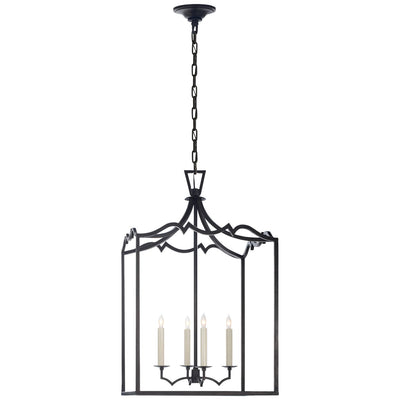 Darlana Medium Fancy Lantern in Aged Iron - Salisbury & Manus