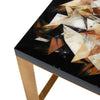 DAVY SIDE TABLE, BLACK AND GOLD LEAF