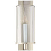Deauville Single Sconce in Polished Nickel with Clear Glass - Salisbury & Manus